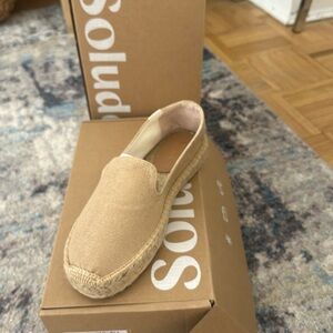 Soludos Platform Smoking Slipper Safari Size 8